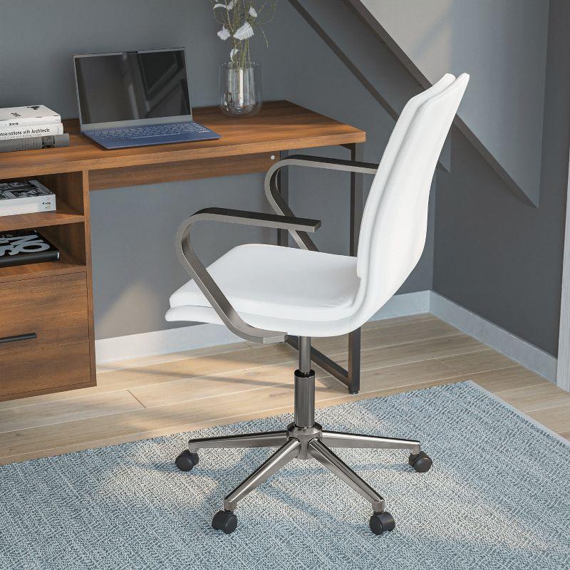 Flash Furniture Mid-Back Designer Upholstered Swivel Executive Office Chair with Armrests by Flash Furniture
