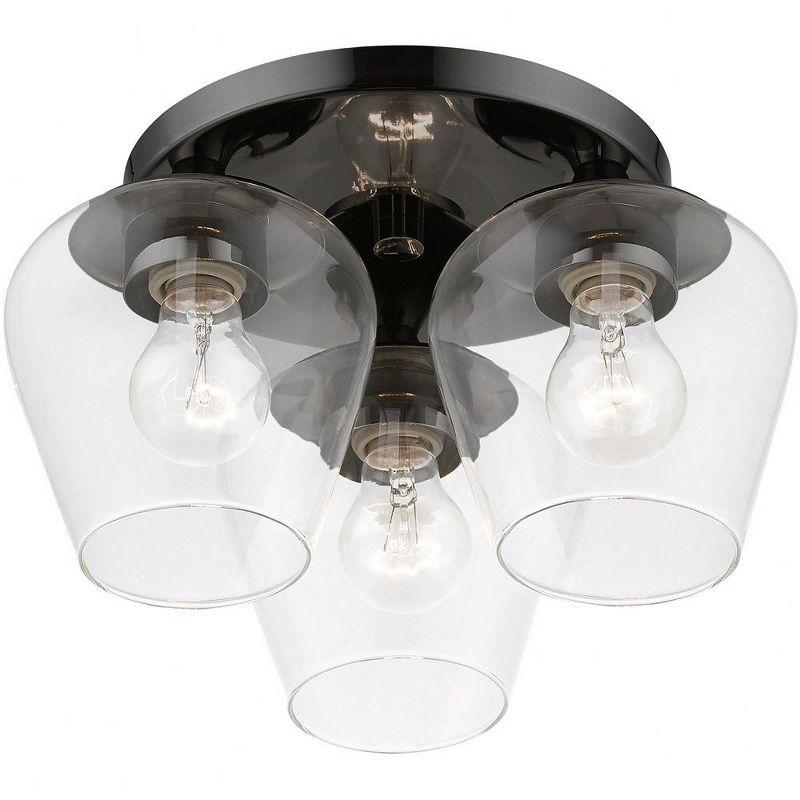 Livex Lighting Willow 3 - Light Flush Mount in  Black Chrome