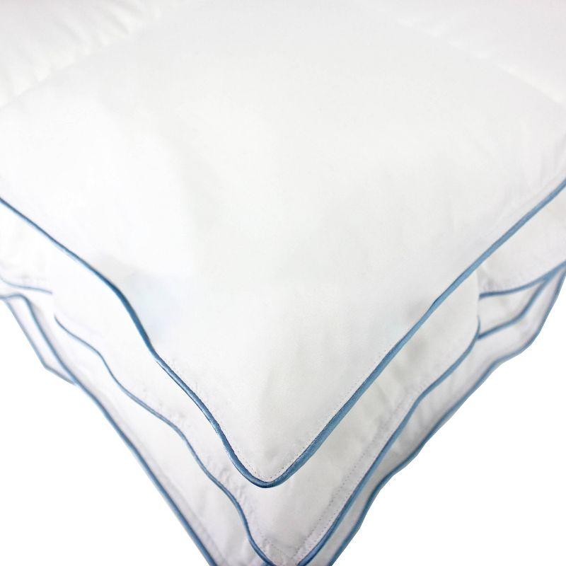 Twin White Microfiber Down Bedspread with Goose Down Fill