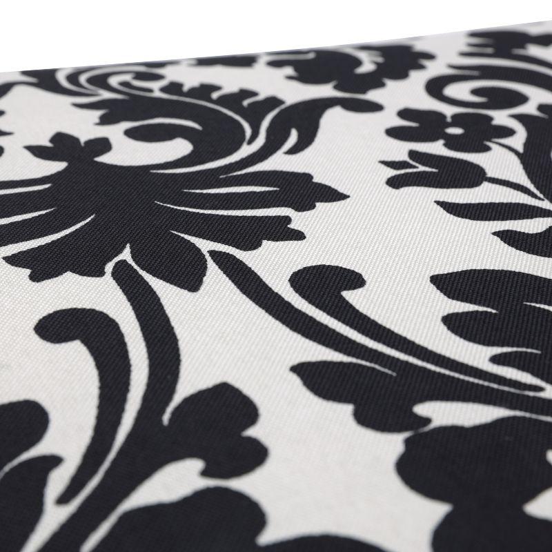 Outdoor Seat Pad/Dining/Bistro Cushion - Black/White Floral - Pillow Perfect