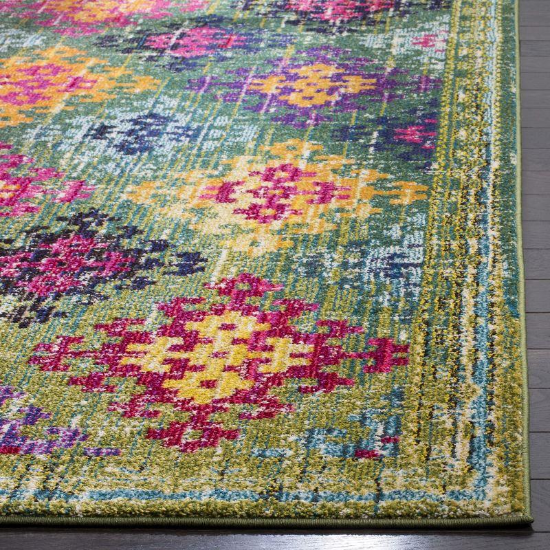 Monaco MNC244 Power Loomed Indoor Accent Rug - Green/Multi - 3'x5' - Safavieh.