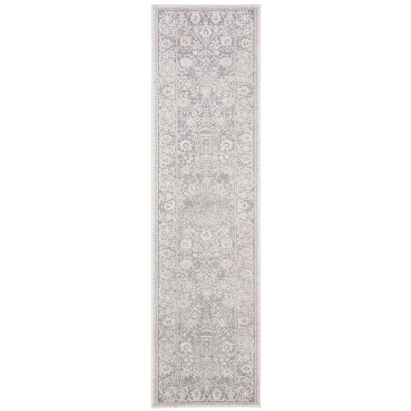 Reflection RFT663 Power Loomed Indoor Runner Rug - 2'3"x12' - Light Grey/Cream - Safavieh