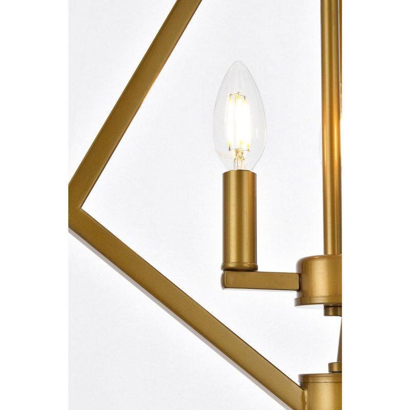 Elegant Lighting Irina 3 lights pendant in brass