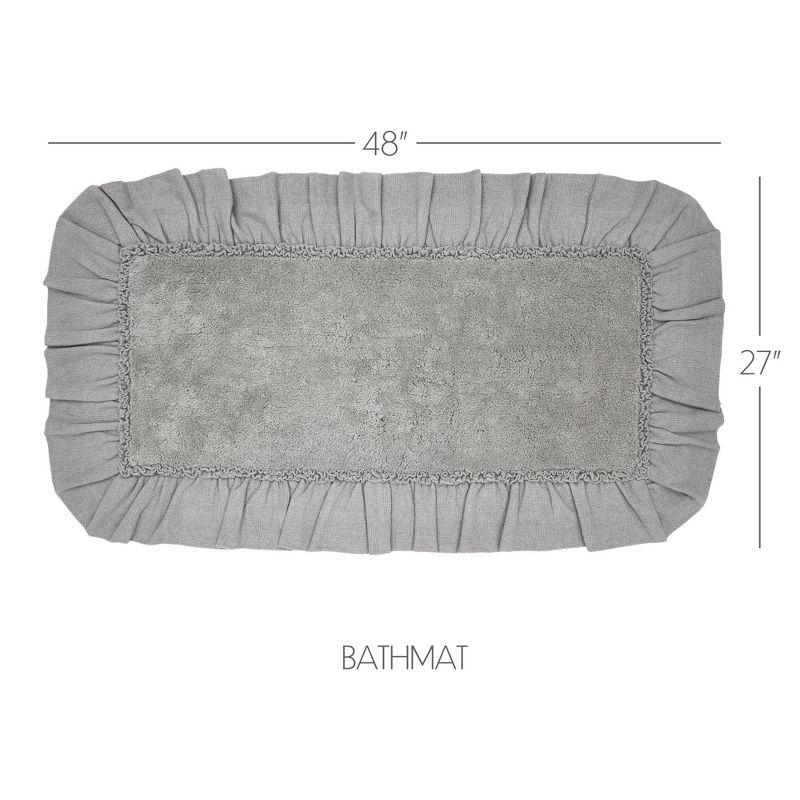 Burlap Dove Grey Bathmat 27x48  VHC Brands