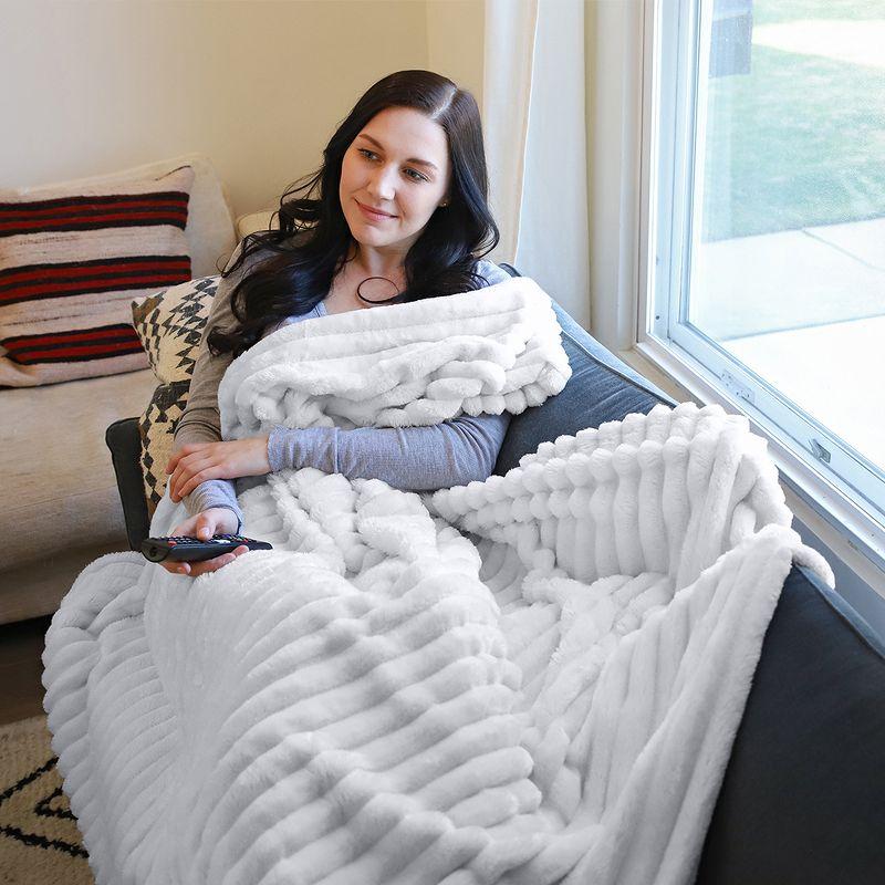 Fleece Throw Blanket for Couch, Super Soft Fuzzy Plush Blanket for Adults and Kids