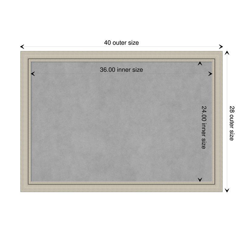 Amanti Art Romano Silver Narrow Framed Magnetic Board 40 x 28 in.