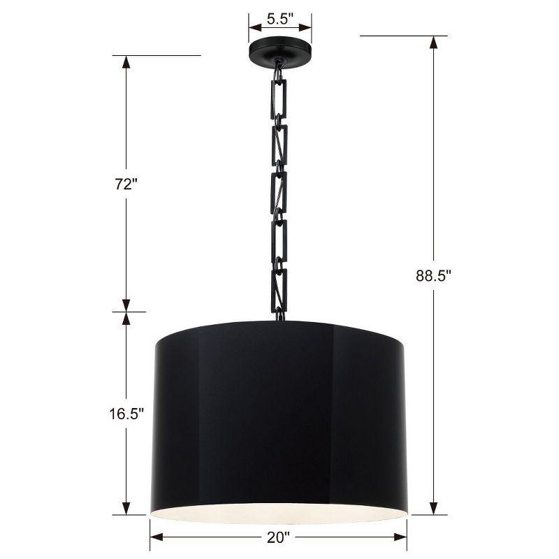Crystorama Lighting Alston 6 - Light Chandelier in  Matte White/Antique Gold