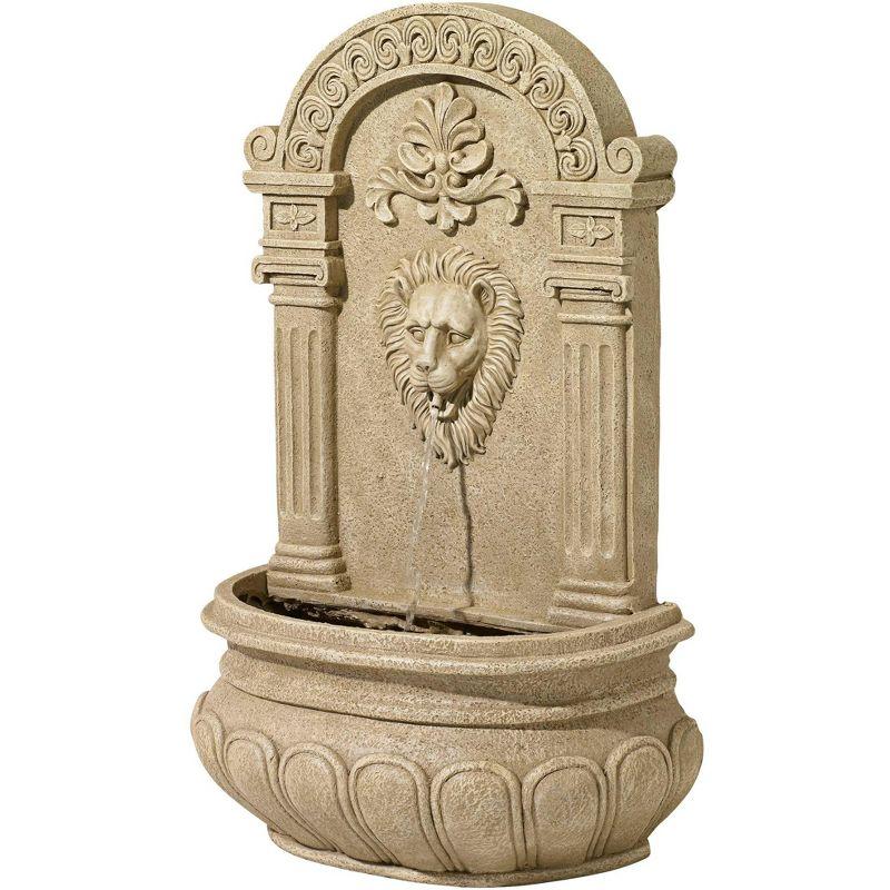 John Timberland Lion Face Rustic Outdoor Wall Water Fountain 31" Regal for Yard Garden Patio Home Deck Porch House Exterior Balcony Roof Relaxation