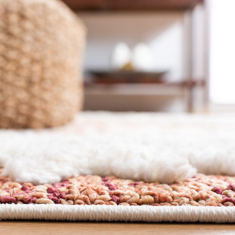 Moroccan Tassel Shag MTS652 Power Loomed Indoor Area Rug - Orange/Ivory - 5'3"x7'6" - Safavieh