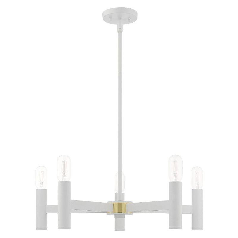 Livex Lighting Copenhagen 5 - Light Chandelier in  White