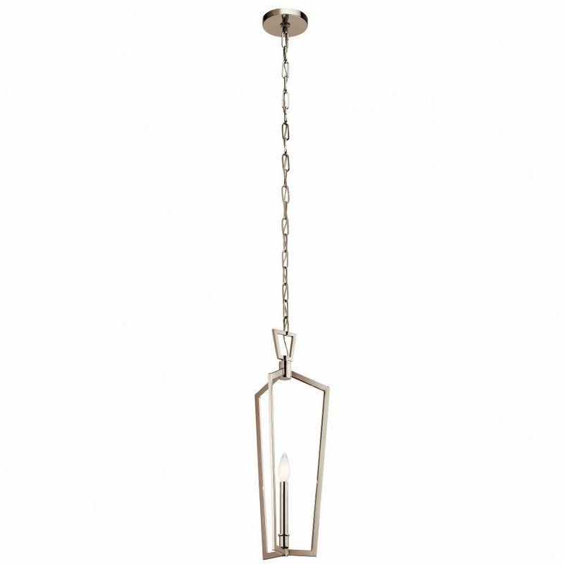 Contemporary Polished Nickel Mini Pendant Light