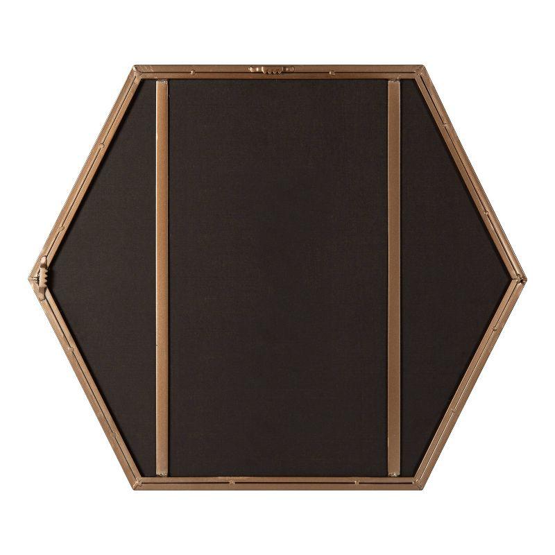 McNeer 22" x 25" Hexagon Bronze Vanity Wall Mirror