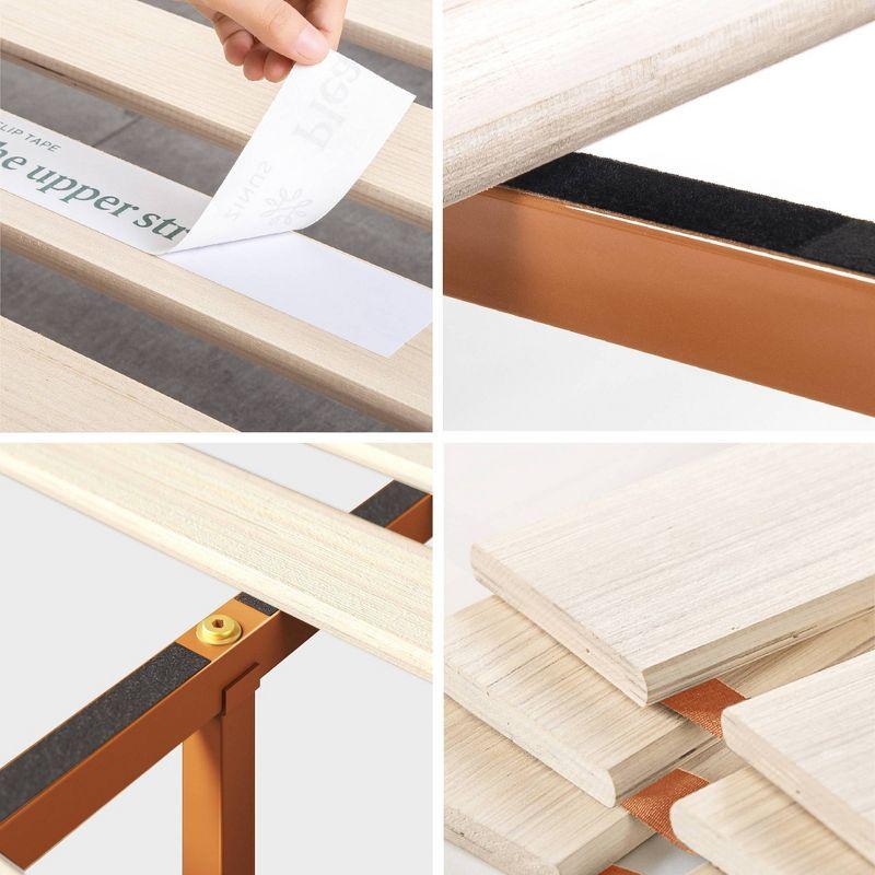 Queen Alexia Standard Wood Platform Bed Frame Natural - Zinus