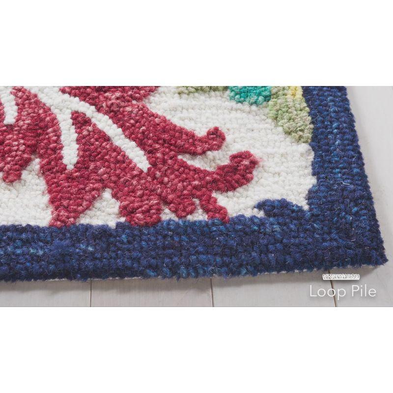 Handmade Tufted Red/Blue Wool 8' x 10' Area Rug