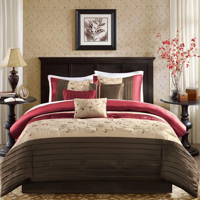 Madison Park Serene Embroidered 7 Piece Comforter Set