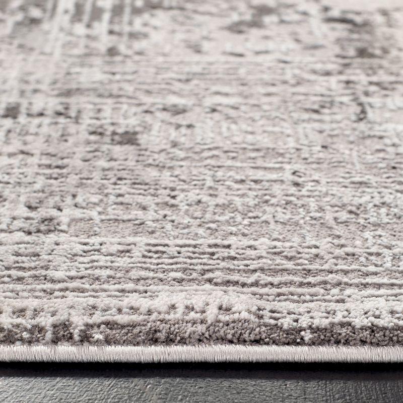 Elysian Shadows Hand-Knotted Abstract Rug in Grey/Dark Grey, 2'7" x 5'