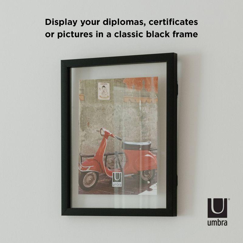 8.5" x 11" Matted to 11" x 14" Document Frame Black - Umbra