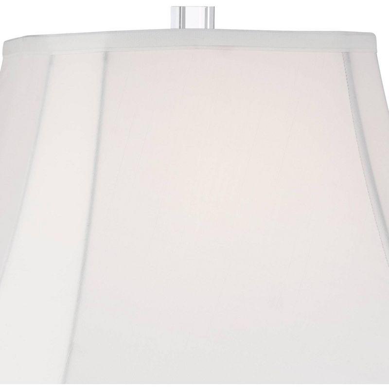 Vienna Full Spectrum Traditional Table Lamps 25 1/2" High Set of 2 Crystal Cut Column Geneva White Square Shade for Bedroom Living Room Bedside Office