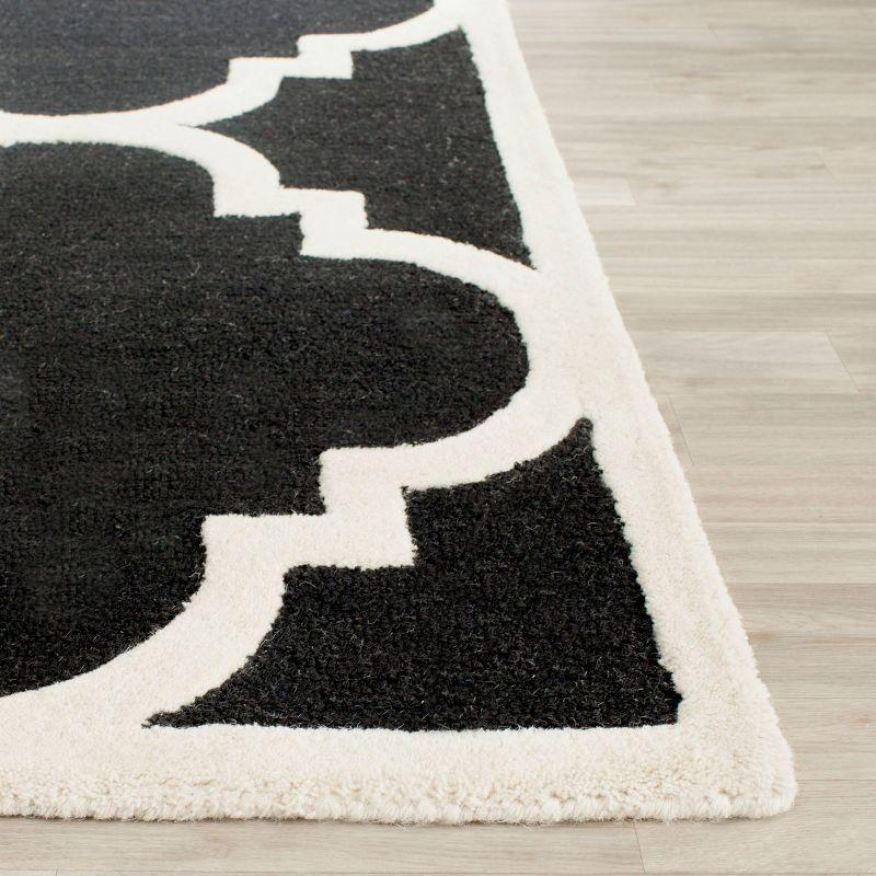 Hand-Tufted Cambridge Black Wool 3' x 5' Rectangular Rug