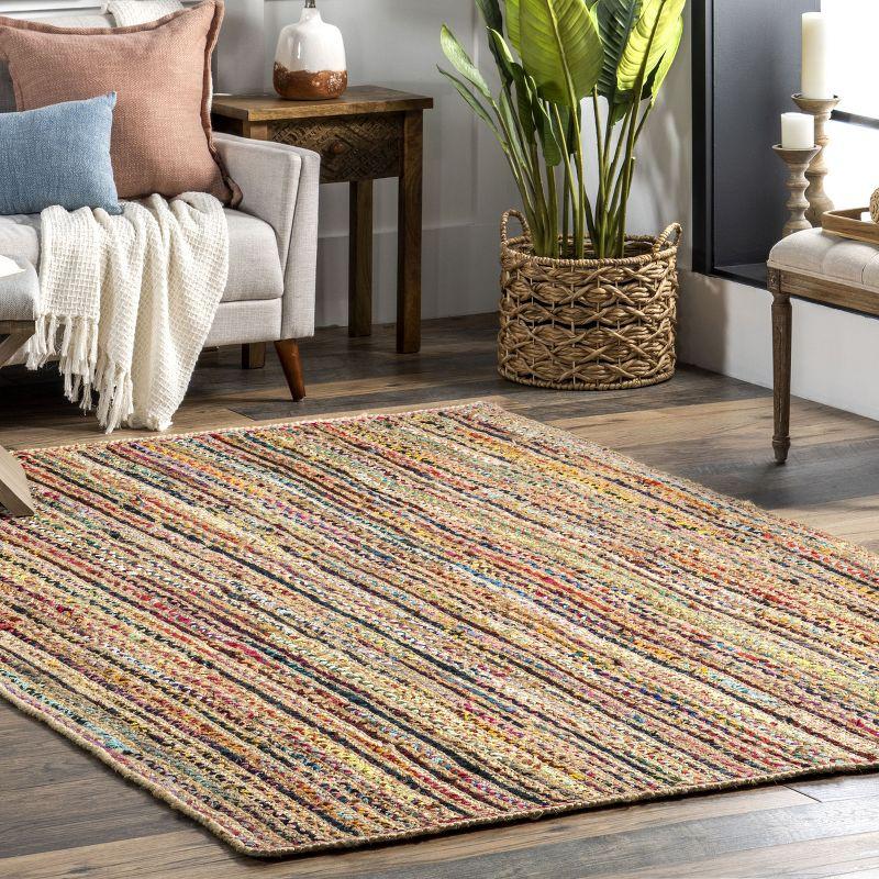 nuLOOM Aleen Bohemian Cotton/Jute Area Rug