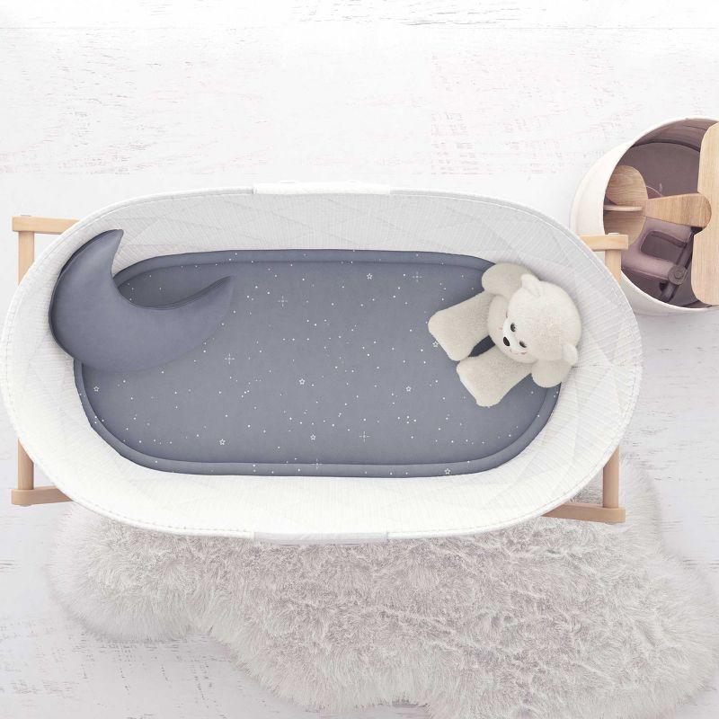 Ely's & Co. Baby Fitted Bassinet Sheet  100% Combed Jersey Cotton   for Baby Boy  2 Pack