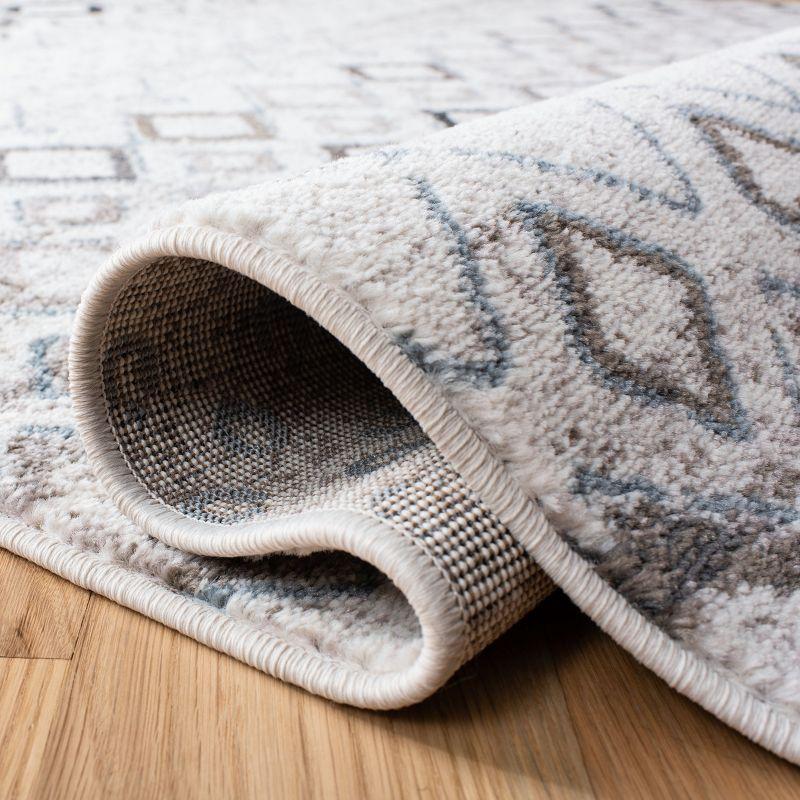Amsterdam AMS108 Power Loomed Indoor Runner Rug - Ivory/Grey - 2'3"x16' - Safavieh