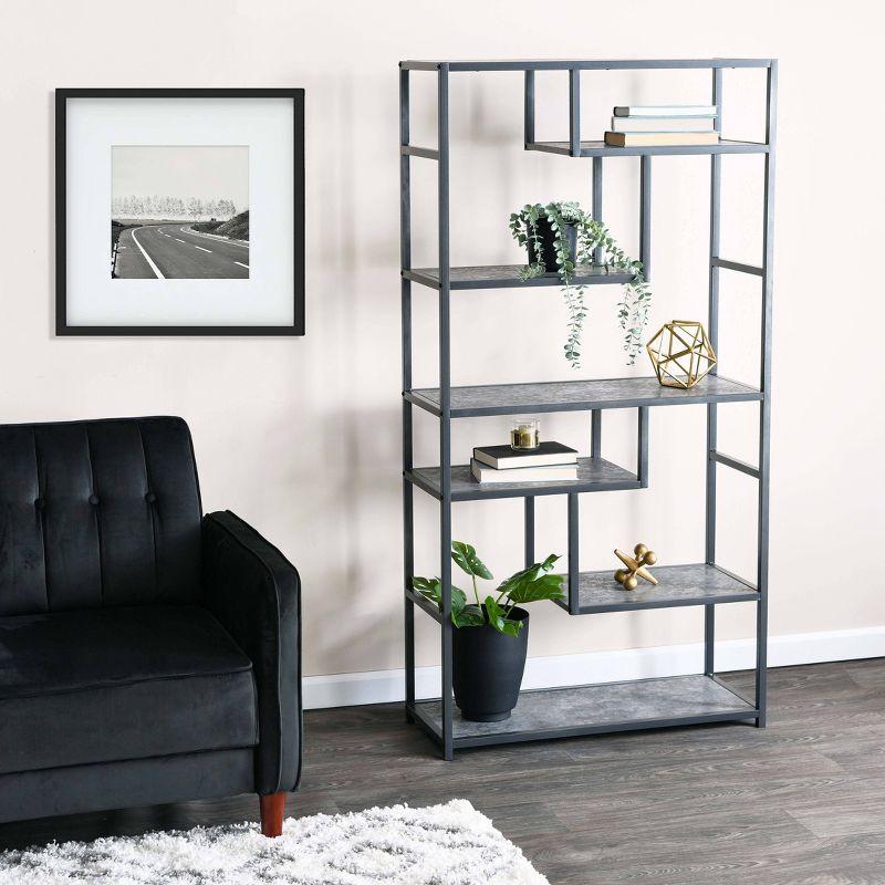 Household Essentials 65" Jamestown Tall 6 Shelf Bookshelf