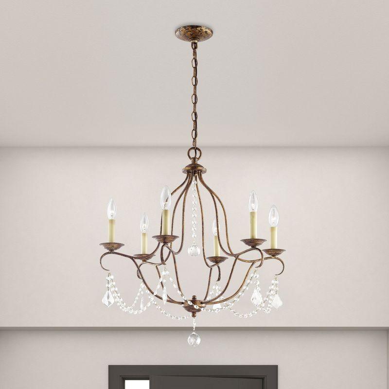 Livex Lighting Chesterfield 6 - Light Chandelier in  Hand Applied Venetian Golden Bronze