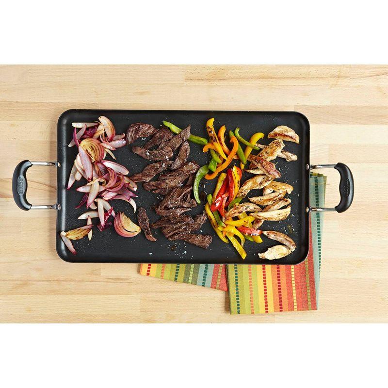 IMUSA 17"x10"Ceramic Double Burner Griddle Black: Stovetop Griddle, Aluminum, Hand Wash, Electric & Gas Compatible