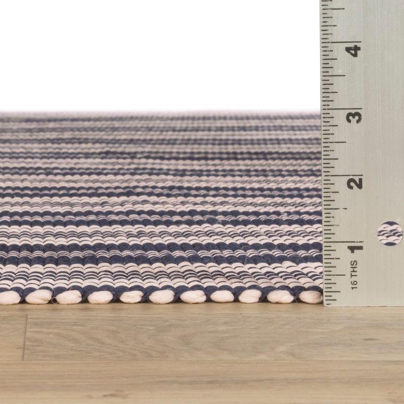 Home Conservatory Ticking Stripe Handwoven Indoor/Outdoor Area Rug