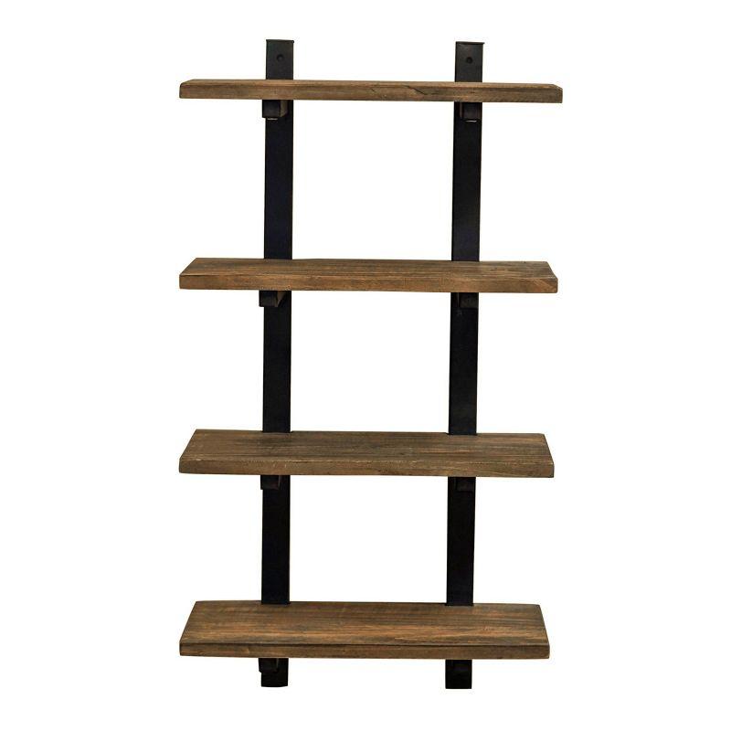 Pomona Medium Wood and Metal 4-Shelf Wall Organizer