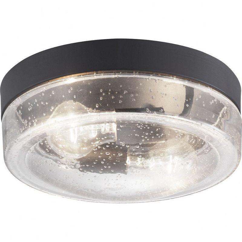 Bronze Glass LED Indoor/Outdoor Bowl Flush Mount Light