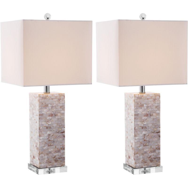 Homer Shell Table Lamp (Set of 2) - Cream - Safavieh