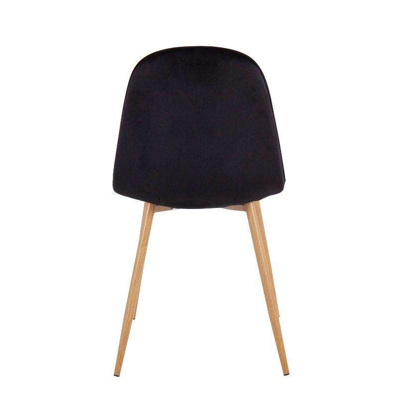 Set of 2 Pebble Metal/Velvet Dining Chairs - LumiSource