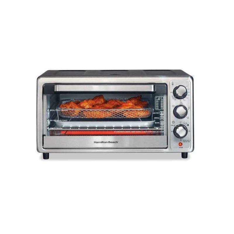 Hamilton Beach Sure-Crisp Air Fryer Toaster Oven Black - 31418: Countertop, 1400W, Dishwasher-Safe Parts, Freestanding