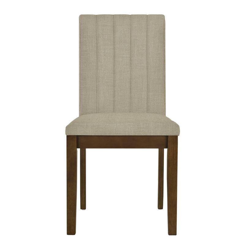 510 Design Set of 2 Everly Upholstered Channel Back Dining Chairs