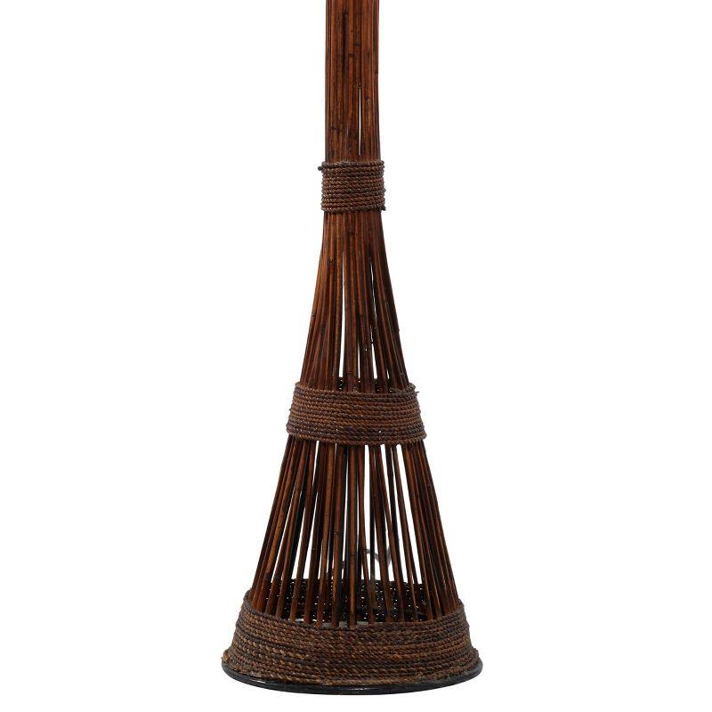 Traditional Bamboo Floor Lamp Brown - Olivia & May