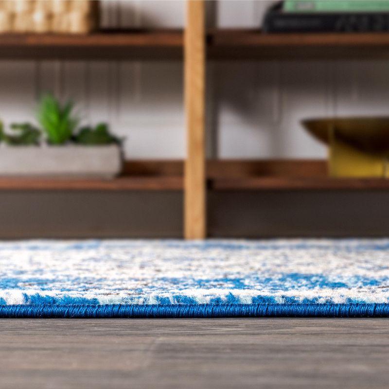 JONATHAN Y Bohemian FLAIR Boho Vintage Medallion Blue/Cream 4 ft. x 6 ft. Area Rug