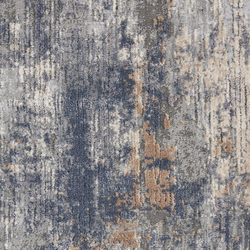 Nourison Rustic Textures Abstract Indoor Area Rug Grey/Beige 7’10” x Round