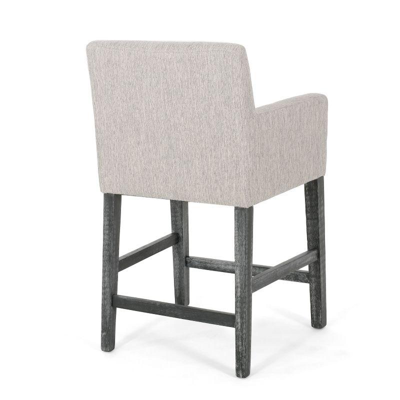 GDFStudio Chaparral Contemporary Fabric Upholstered Wood 26 inch Counter Stools (Set of 2)