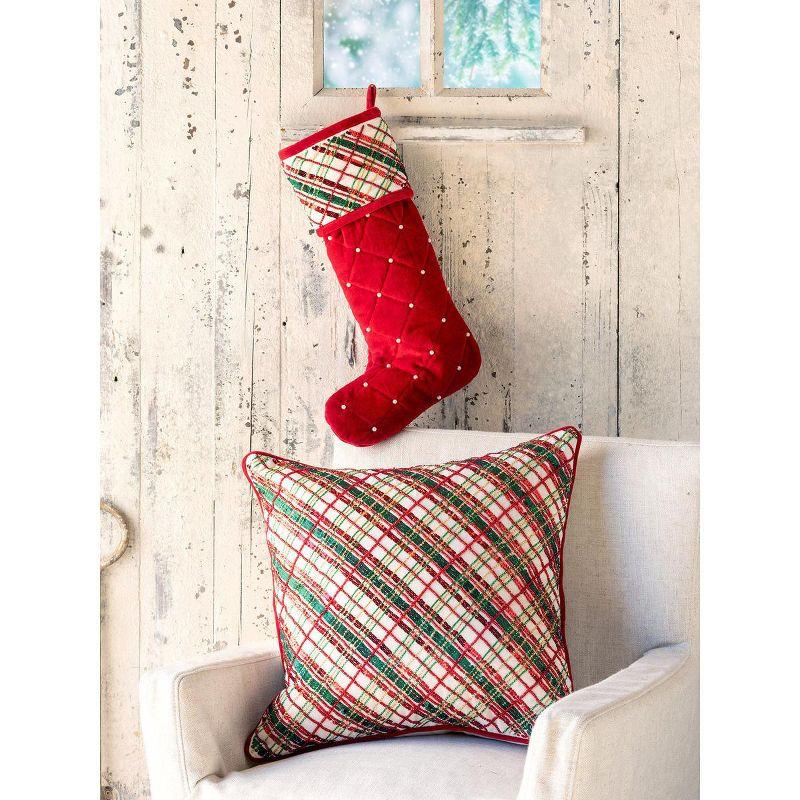 Park Hill Collection Holiday Cheer Plaid Stocking