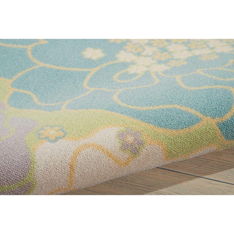 Blossoming Garden Green Floral Indoor/Outdoor Area Rug 7'9" x 10'10"