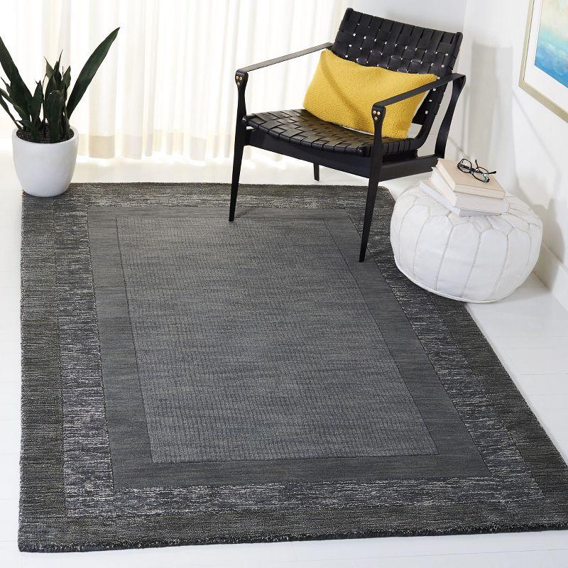 Impressions IM821 Hand Loomed Accent Rug - Charcoal/Blue - 3'x5' - Safavieh
