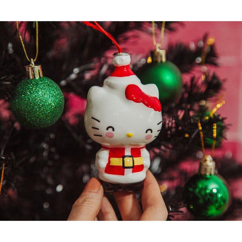 Surreal Entertainment Sanrio Hello Kitty Santa 4-Inch Shatterproof Decoupage Ornament
