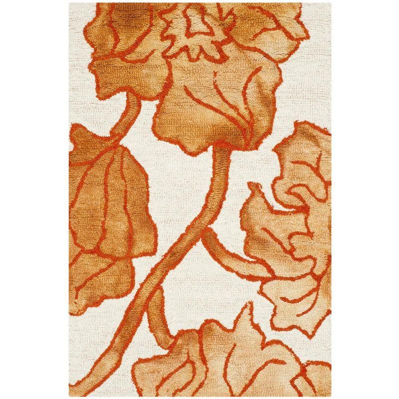 Dip Dye DDY683 Hand Tufted Accent Rug - Ivory/Orange - 2'x3' - Safavieh.