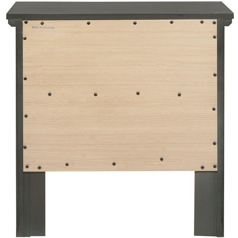 Passion Furniture Primo 2-Drawer Gray Nightstand (24 in. H x 19 in. W x 15.5 in. D)
