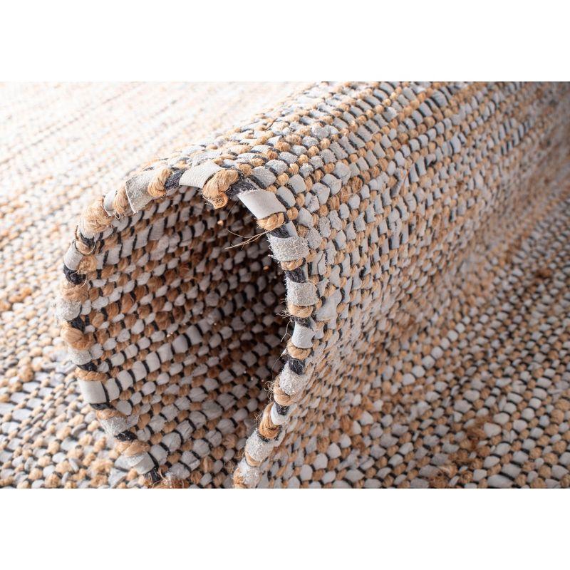 Vintage Leather VTL203 Hand Woven Indoor Accent Rug - Silver - 2'x3' - Safavieh