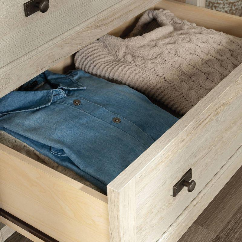 Costa 6 Drawer Dresser Chalked Chestnut - Sauder: Modern Storage Solution for Adult Bedroom, Laminated MDF