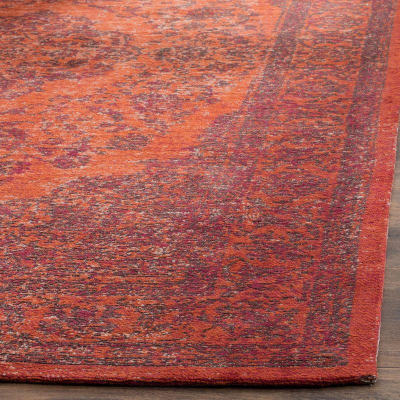 Classic Vintage Red and Orange Flat Woven Runner Rug