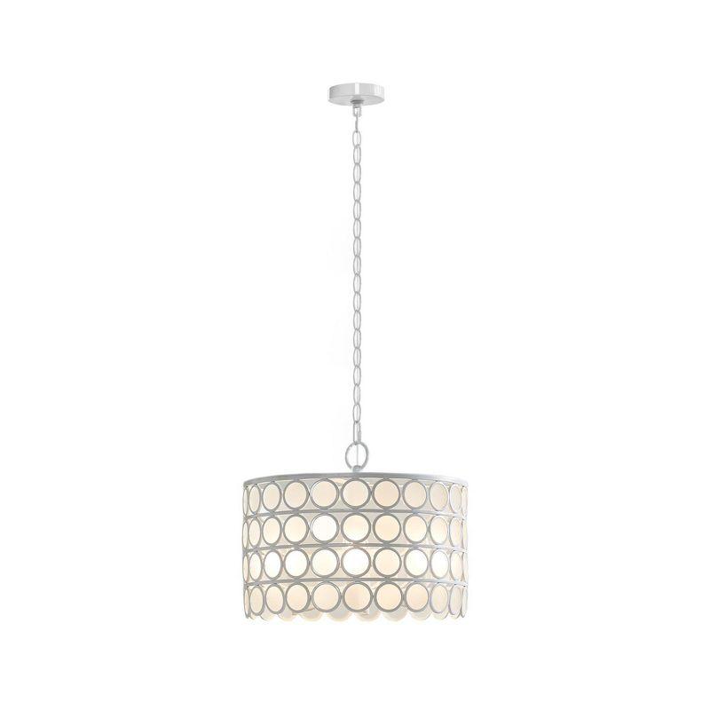 Abbot 4-Light Glass Drum Shade Chandelier